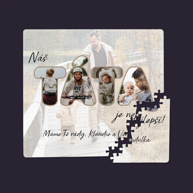 Slovo Z Fotek: Náš Táta Je Nejlepší - Puzzle
