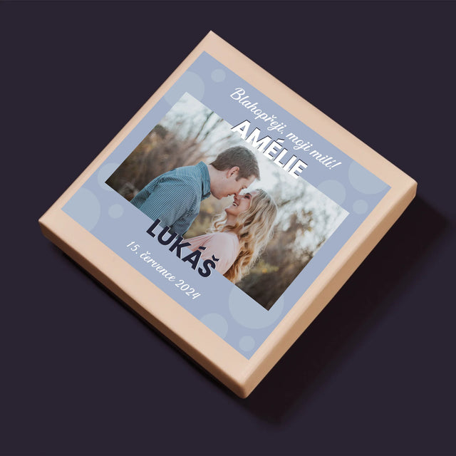 Fotka A Textem: Svatební Blahopřání - Puzzle