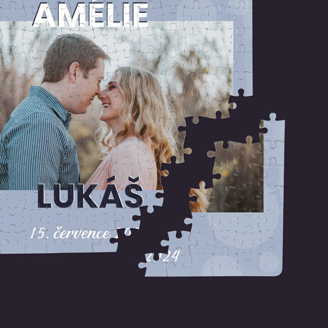 Fotka A Textem: Svatební Blahopřání - Puzzle