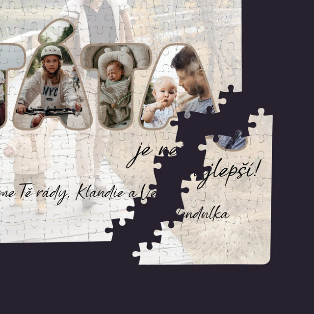 Slovo Z Fotek: Náš Táta Je Nejlepší - Puzzle