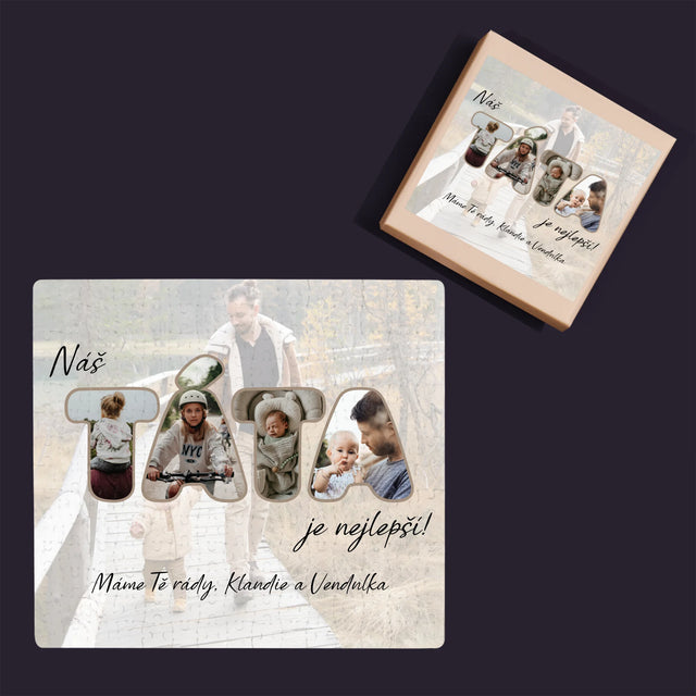 Slovo Z Fotek: Náš Táta Je Nejlepší - Puzzle