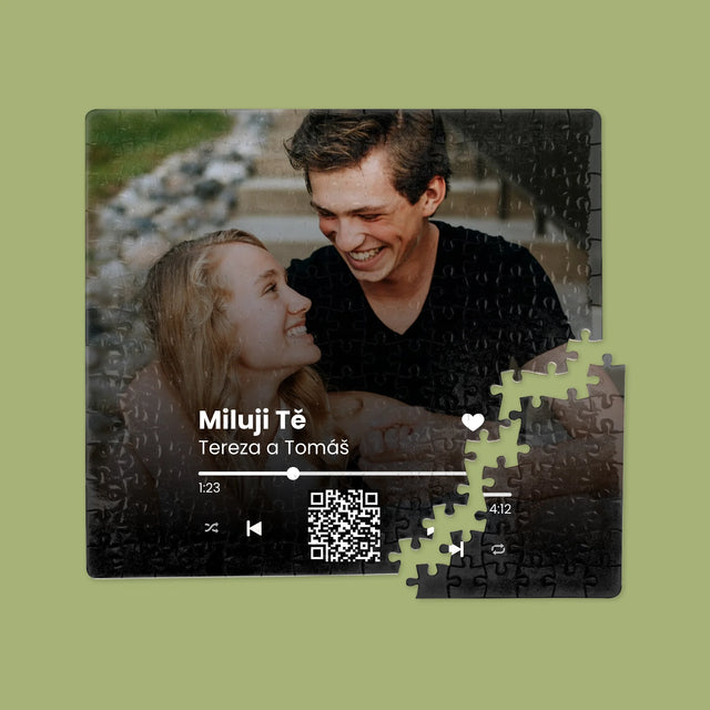 Fotka A Textem: Naše Písnička Na Qr - Puzzle