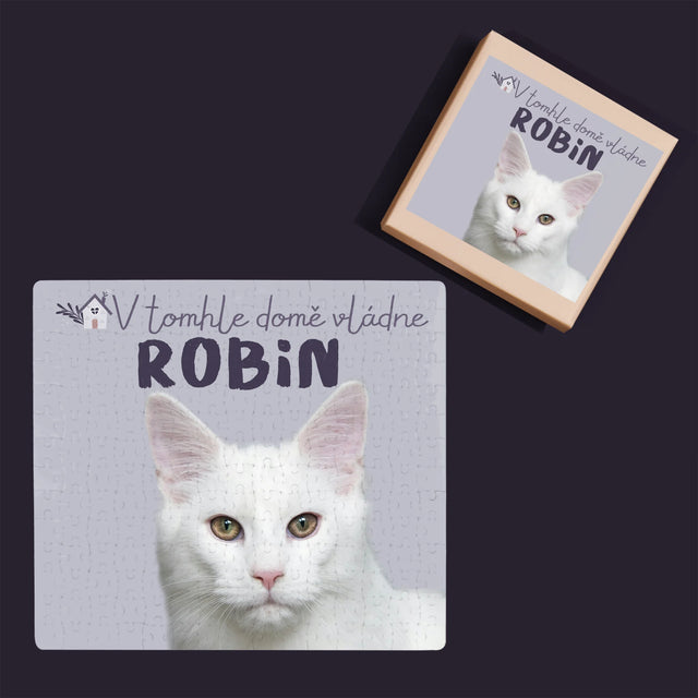 Fotka A Textem: V Tomhle Domě Vládne Mazlíček - Puzzle