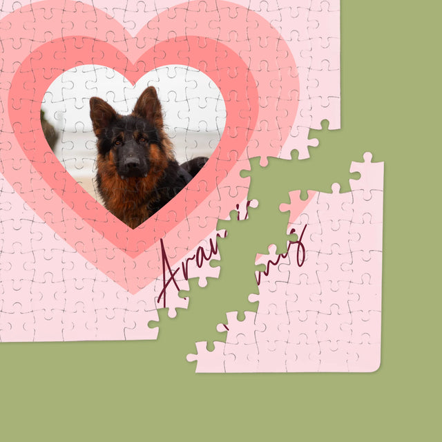 Fotka A Textem: Fotka Mazlíčka V Srdci - Puzzle