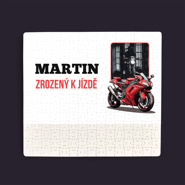 Fotka A Textem: Zrozený K Jízdě - Puzzle
