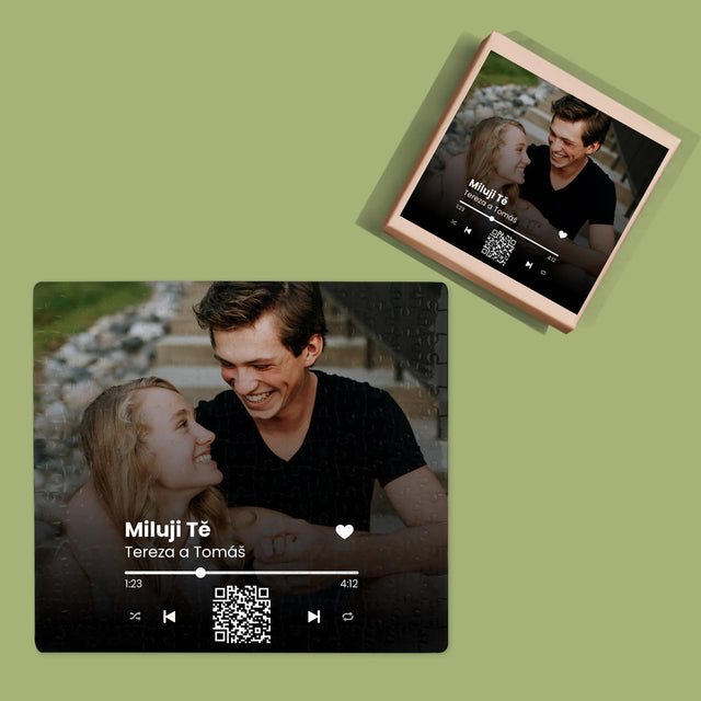 Fotka A Textem: Naše Písnička Na Qr - Puzzle