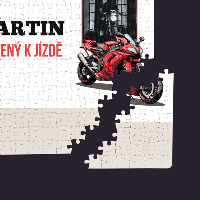 Fotka A Textem: Zrozený K Jízdě - Puzzle