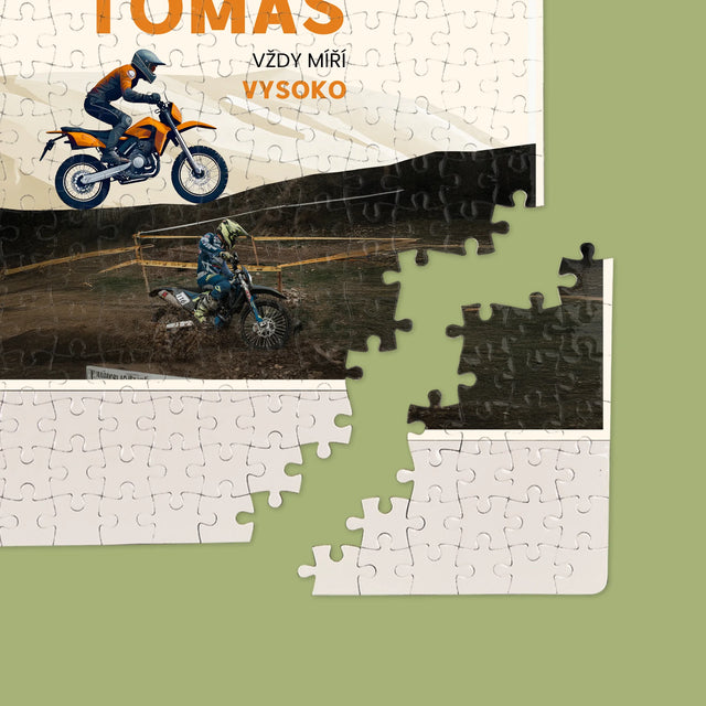 Fotka A Textem: Vždy Míří Vysoko - Puzzle