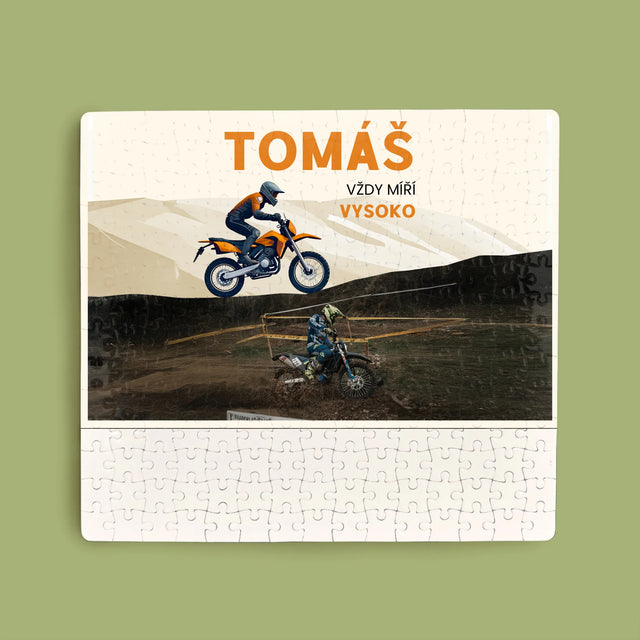 Fotka A Textem: Vždy Míří Vysoko - Puzzle