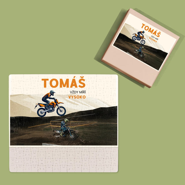 Fotka A Textem: Vždy Míří Vysoko - Puzzle