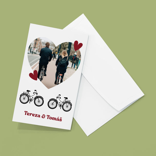 Fotka A Textem: Pár Na Kole - Velká Harmonika Z Fotografií