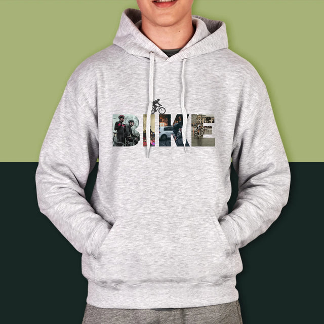 Slovo Z Fotek: Bike - Pánská Mikina S Kapuci