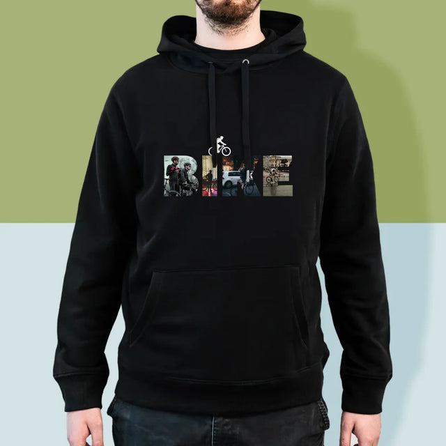 Slovo Z Fotek: Bike - Pánská Mikina S Kapuci