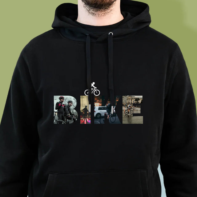 Slovo Z Fotek: Bike - Pánská Mikina S Kapuci