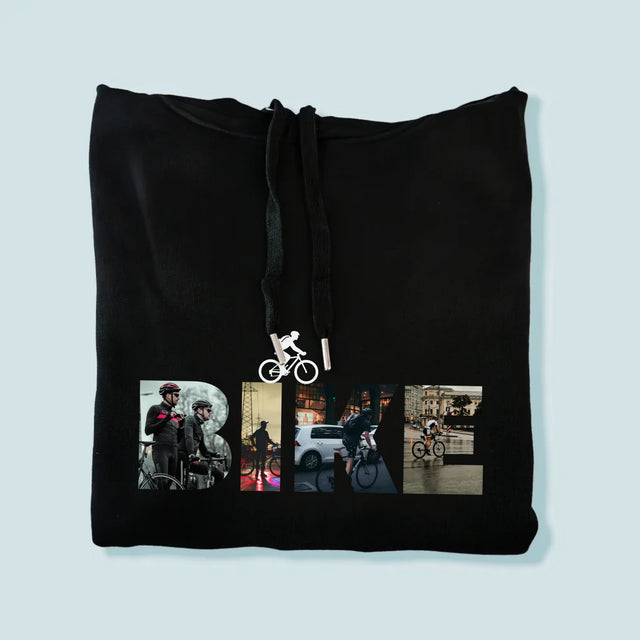 Slovo Z Fotek: Bike - Pánská Mikina S Kapuci