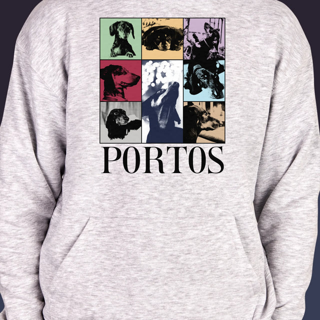 Fotokoláž: Štěně Jak Taylor - Pánská Mikina S Kapuci