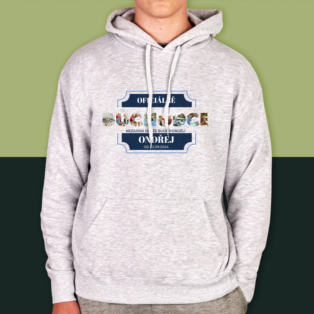 Slovo Z Fotek: Oficiálně Důchodce - Pánská Mikina S Kapuci