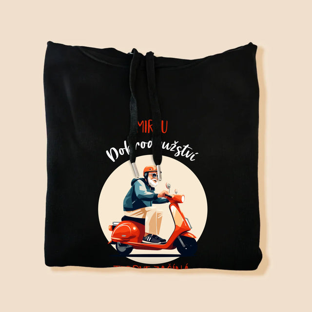 Jméno A Nápis: Dobrodružství Teprve Začíná - Pánská Mikina S Kapuci