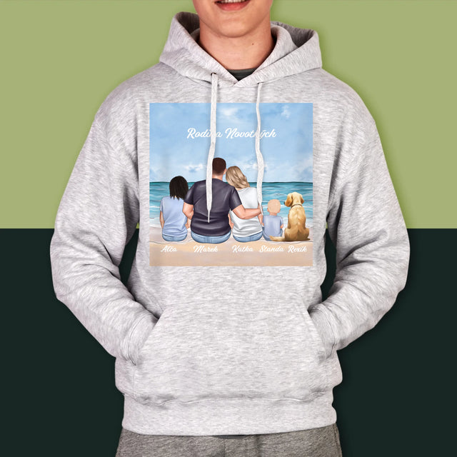 Designér Postav: Rodinný Portrét - Pánská Mikina S Kapuci