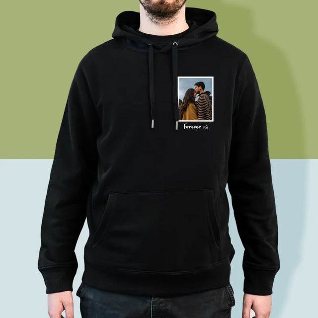 Fotka A Textem: Fotka V Rámečku - Pánská Mikina S Kapuci