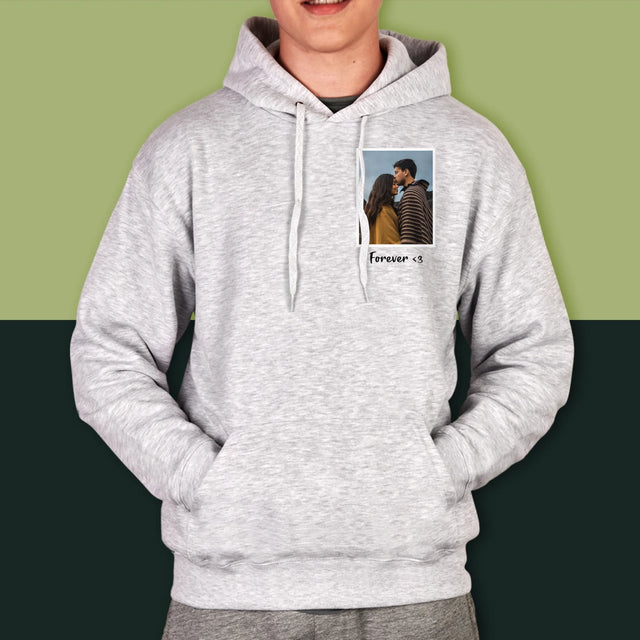 Fotka A Textem: Fotka V Rámečku - Pánská Mikina S Kapuci