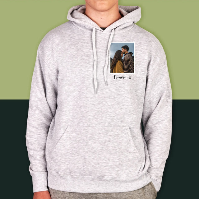 Fotka A Textem: Fotka V Rámečku - Pánská Mikina S Kapuci