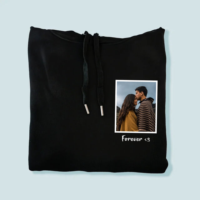 Fotka A Textem: Fotka V Rámečku - Pánská Mikina S Kapuci