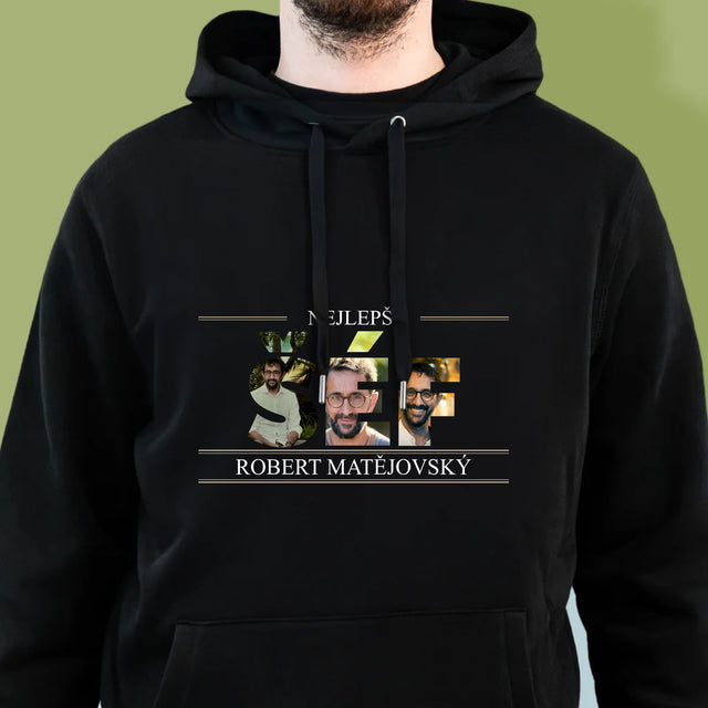 Slovo Z Fotek: Nejlepší Šéf 2 - Pánská Mikina S Kapuci