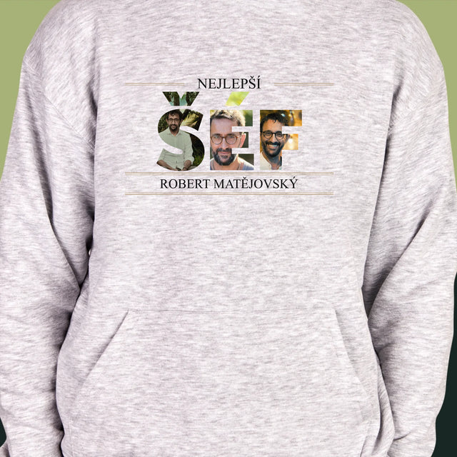 Slovo Z Fotek: Nejlepší Šéf 2 - Pánská Mikina S Kapuci