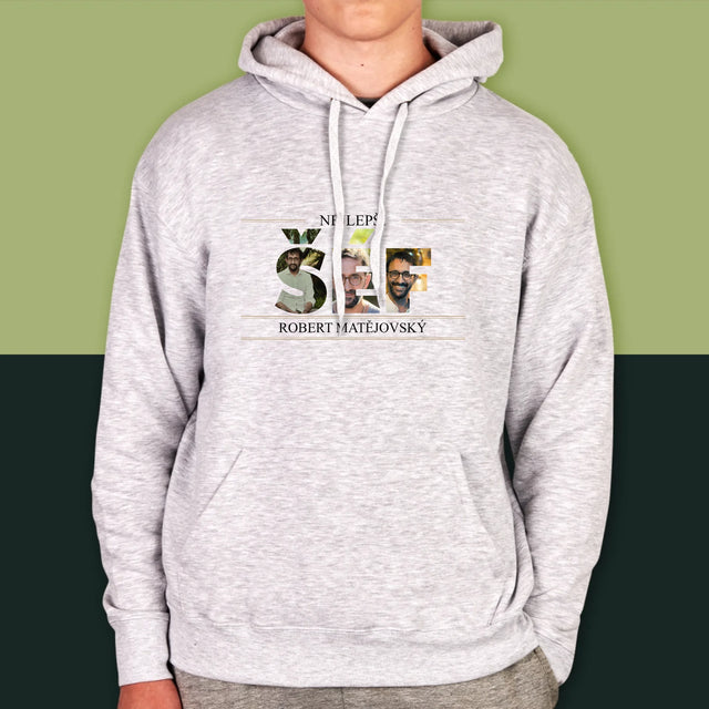 Slovo Z Fotek: Nejlepší Šéf 2 - Pánská Mikina S Kapuci