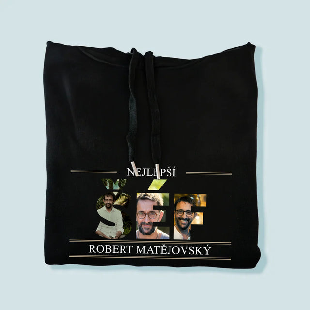 Slovo Z Fotek: Nejlepší Šéf 2 - Pánská Mikina S Kapuci