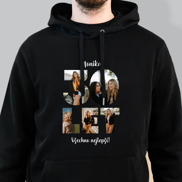 Slovo z fotografií: 18 let - Pánská mikina s kapucí | Česká republika