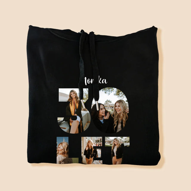 Slovo z fotografií: 18 let - Pánská mikina s kapucí | Česká republika