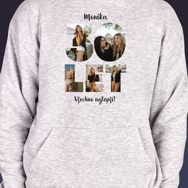 Slovo z fotografií: 18 let - Pánská mikina s kapucí | Česká republika