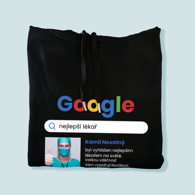 Fotka A Textem: Nejlepší Lékař Výsledek Google - Pánská Mikina S Kapuci