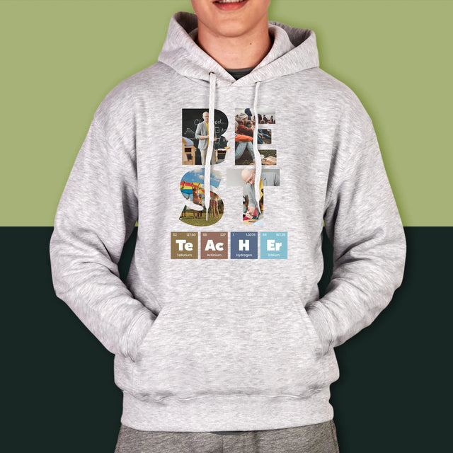 Slovo Z Fotek: Best Teacher Prvky - Pánská Mikina S Kapuci