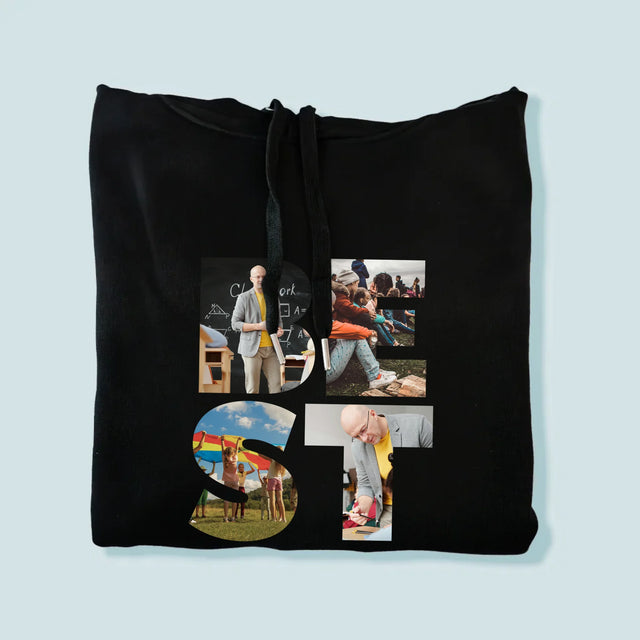 Slovo Z Fotek: Best Teacher Prvky - Pánská Mikina S Kapuci