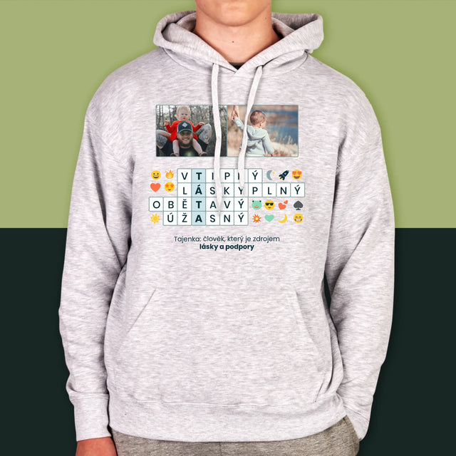 Fotka A Textem: Tato Křížovka - Pánská Mikina S Kapuci