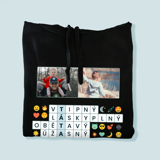 Fotka A Textem: Tato Křížovka - Pánská Mikina S Kapuci