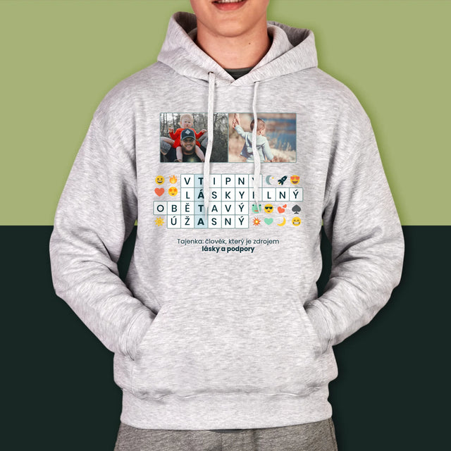 Fotka A Textem: Tato Křížovka - Pánská Mikina S Kapuci