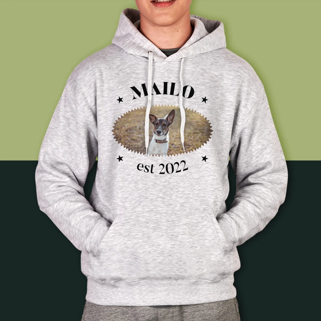 Fotografie a popisek: Pies Established - Pánská mikina s kapucí | Německo