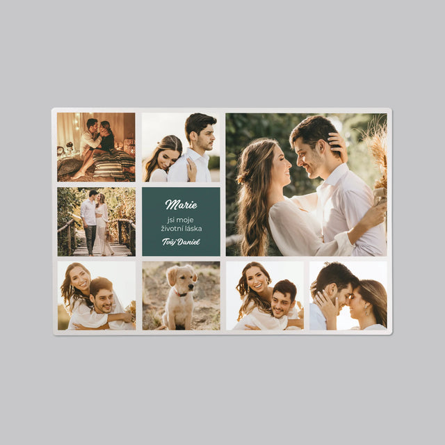 Fotokoláž: Koláž Milostná - Podložka Na Psací Stůl