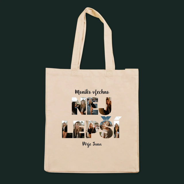 Slovo Z Fotek: Všechno Nejlepší - Plátěná Taška