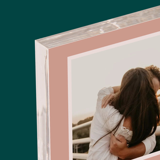 Fotka A Textem: Tvoje Písnička Na Qr - Akrylový Blok