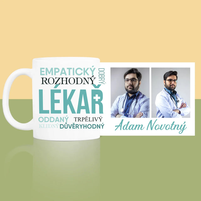 Fotokoláž: Lékař Vlastnosti - Hrnek