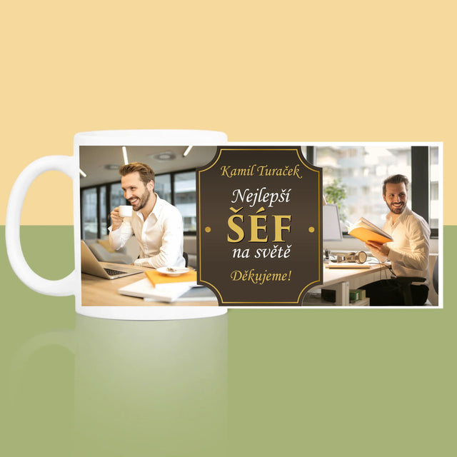 Fotokoláž: Nejlepší Šéf Na Světě - Hrnek