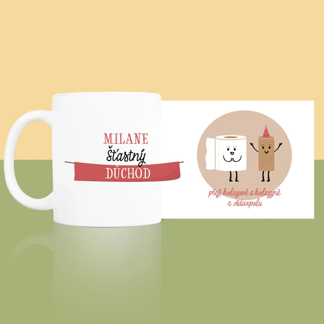 Jméno A Nápis: Šťastný Důchod - Hrnek