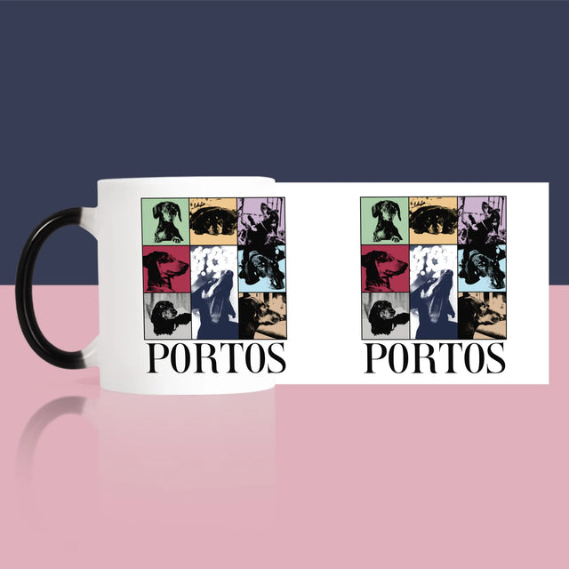 Fotokoláž: Štěně Jak Taylor - Hrnek