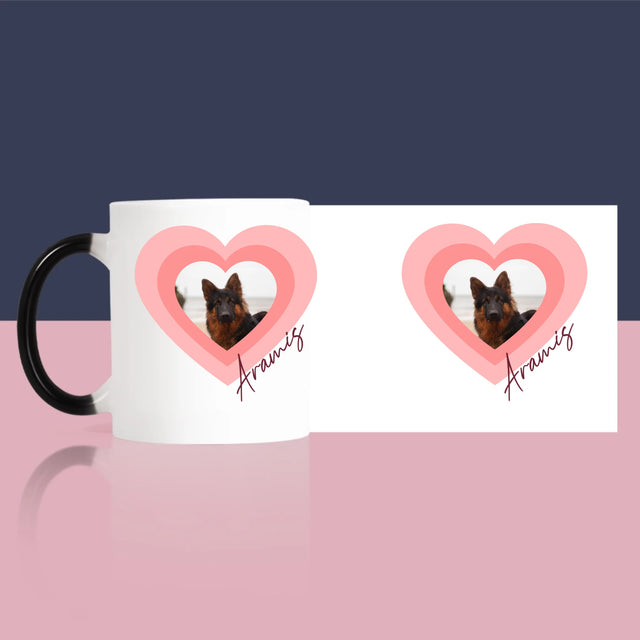 Fotka A Textem: Fotka Mazlíčka V Srdci - Hrnek