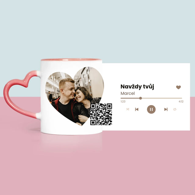 Fotka A Textem: Naše Píseň Na Qr - Hrnek